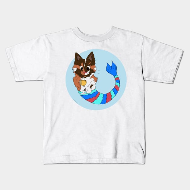 Tilly the Tortie Kids T-Shirt by abrushwithhumor